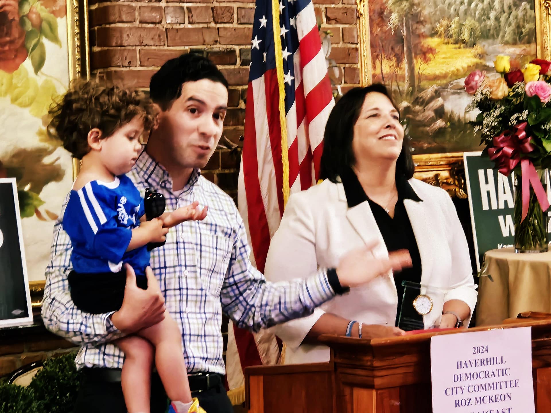 Andy Vargas with son & Kim Driscoll Andy Vargas with son & Lt. Governor Kim Driscoll