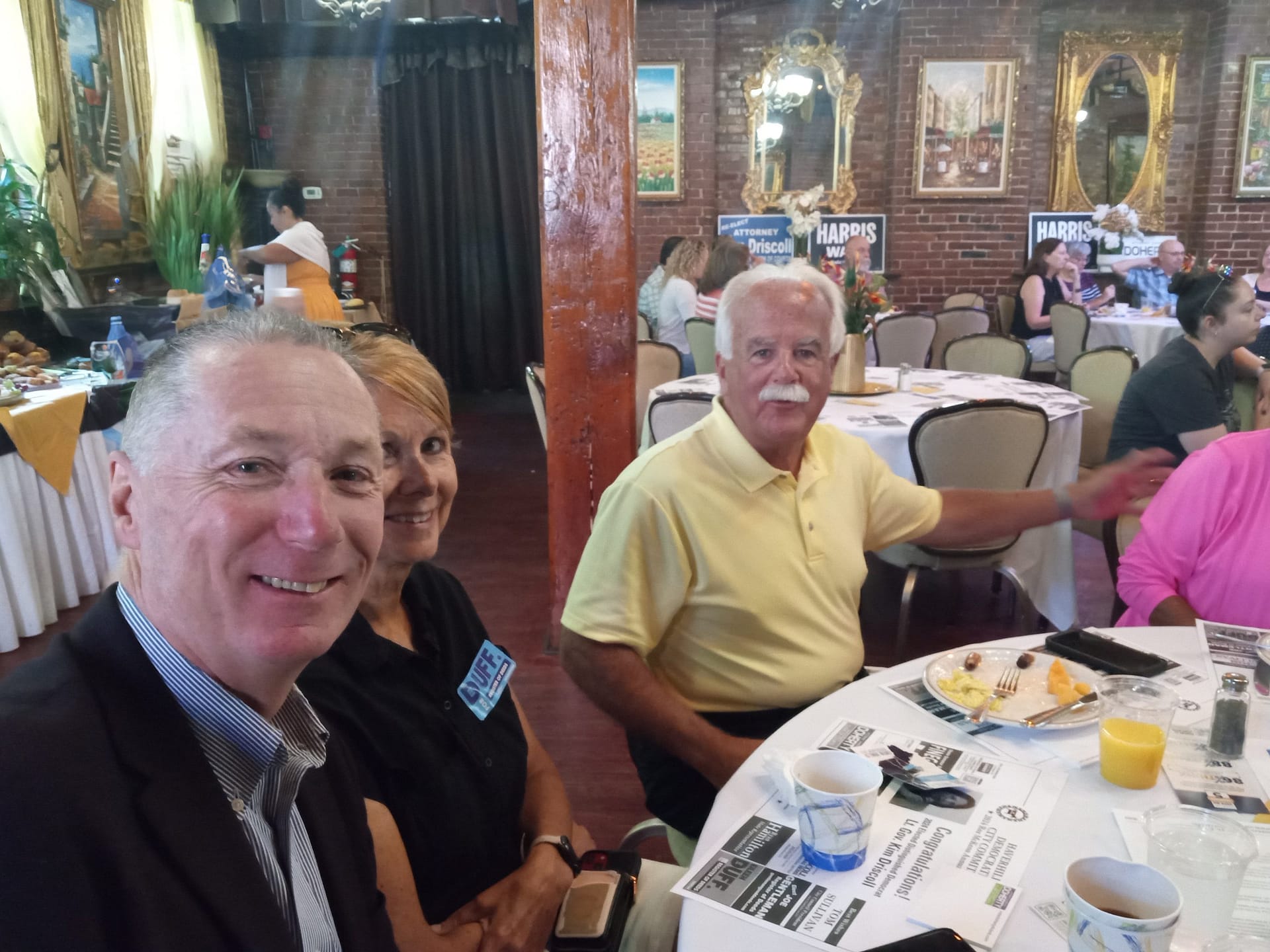 Unnamed Man and Woman, Sheriff Kevin Coppinger James Doherty & Lt. Government Kim Driscoll