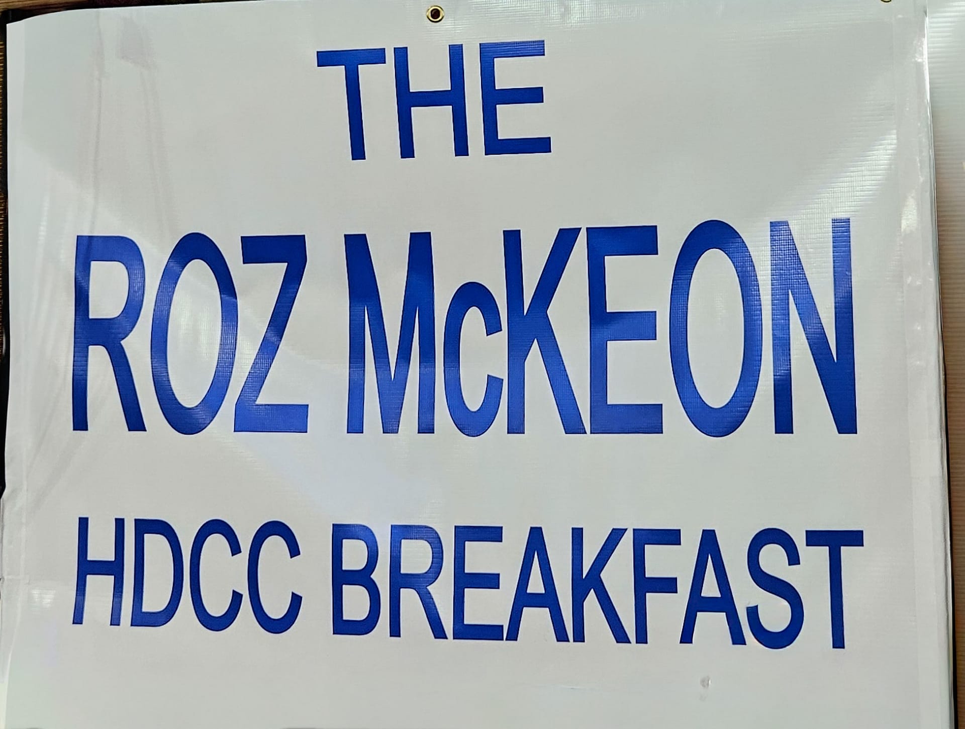 Roz McKeon HDCC Breakfast Poster