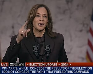 Kamala Harris during concession speech