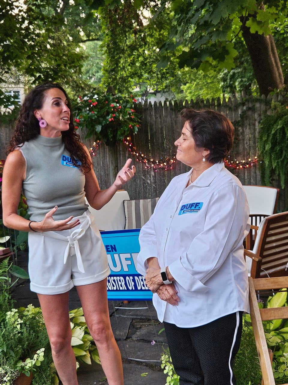 State Auditor Diana DiZoglio and Candidate for Register of Deeds Eileen Duff State Auditor Diana DiZoglio and Candidate for Register of Deeds Eileen Duff